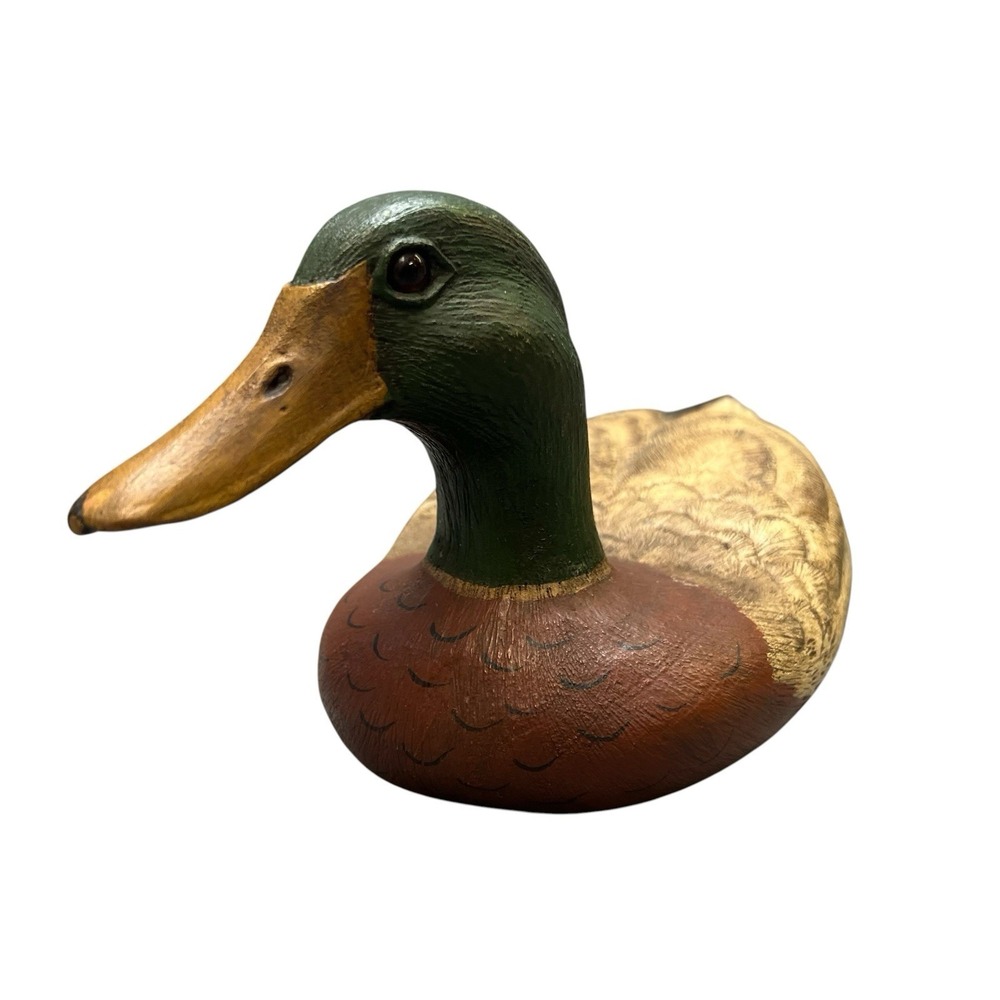 Hal Wheeler Duck Decoy Mallard Drake Hand Carved Signed Original Wood Carving - Picture 3 of 12